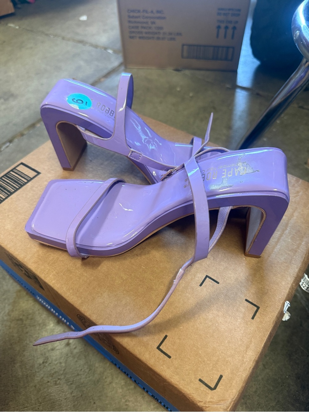 Cape Robbin Lavender Strappy Block Heel Sandals